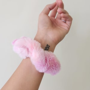 Scrunchie - Fuzzy Rainbow | Bridesmaid Gift Bachelorette Party Favors Bridesmaid Proposals