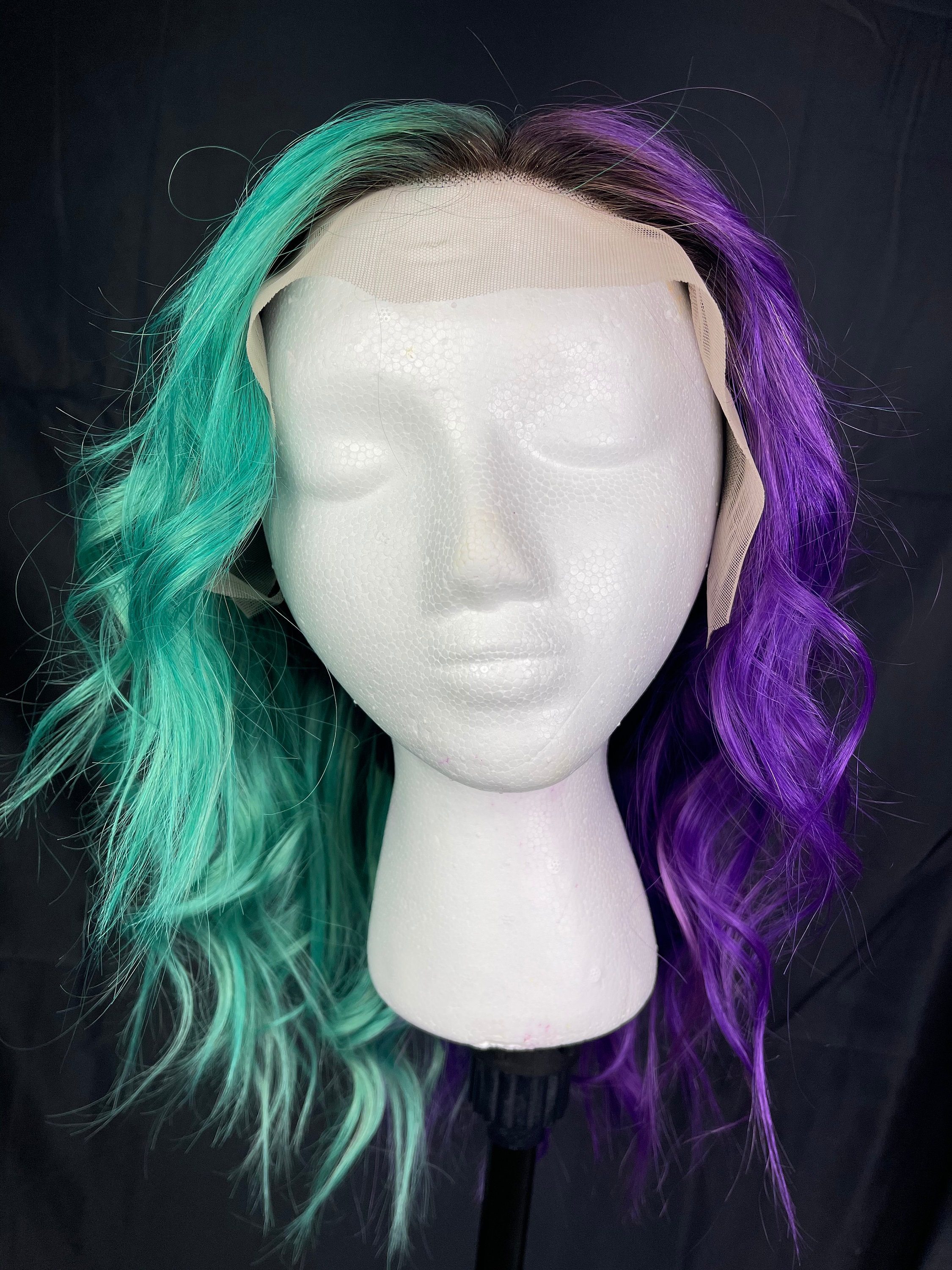 Split color wig Etsy