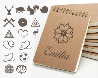 Personalized Notebook A6 (80 sheets blank pages) Notebook Sketchpad Writing pad Drawing pad