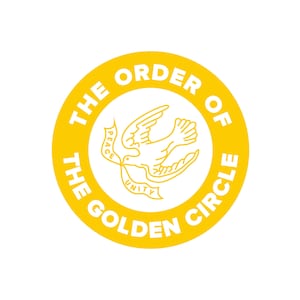 Golden Circle Transparent Sticker