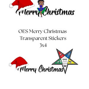 Adesivos transparentes OES Feliz Natal