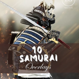 9 Samurai transparent overlays,Transparent PNG Samurai,Samurai clip art for composite Photography,Samurai digital art.