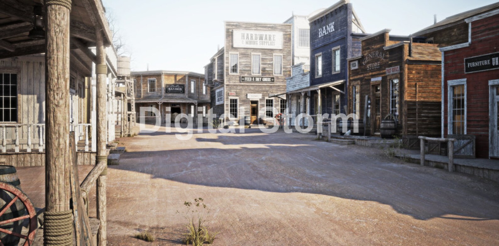 Western town old building backgrounds . Wild west collection Etsy