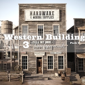 Western backgrounds. Cowboy backdrops . Rustic town.Trading post.Gunsmith