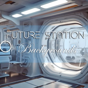 10 futuristische Science-Fiction-Hintergründe, Innenräume, medizinische Räume, Schlafzimmer, Schlafzimmer, sofortiger Download