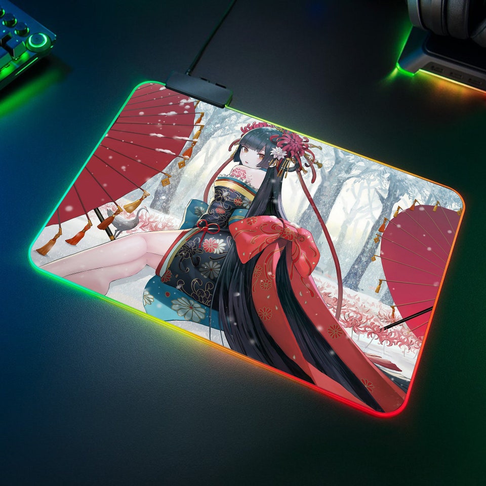 RGB Mousepad, Gaming Mousepad, Anime Mousepad, Japanese Desk Mat, Cartoon Mousepad, Gaming Accessories