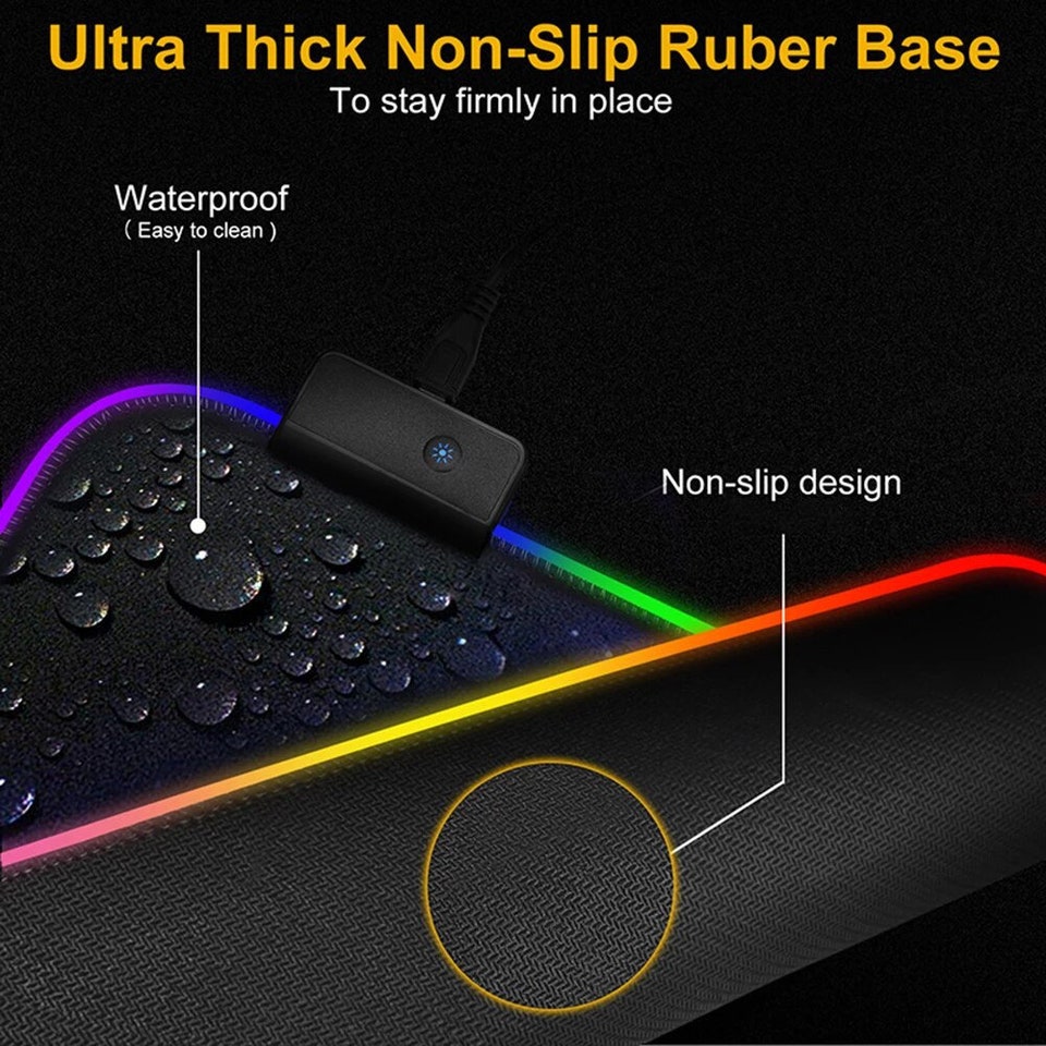 RGB Gaming Mousepad, Japanese Mousepad, Anime Mousepad, Lighting Desk Decor, Desk Mat