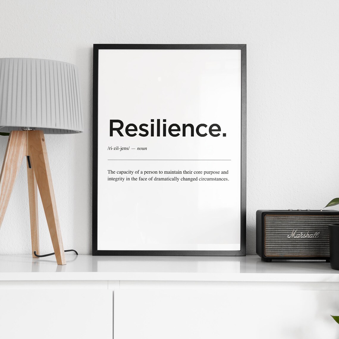 Resilience Definition Office Wall Art Home Office Prints Etsy