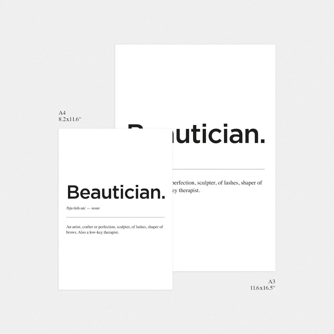 Beautician Definition Print Salon Print Beauty Prints Etsy