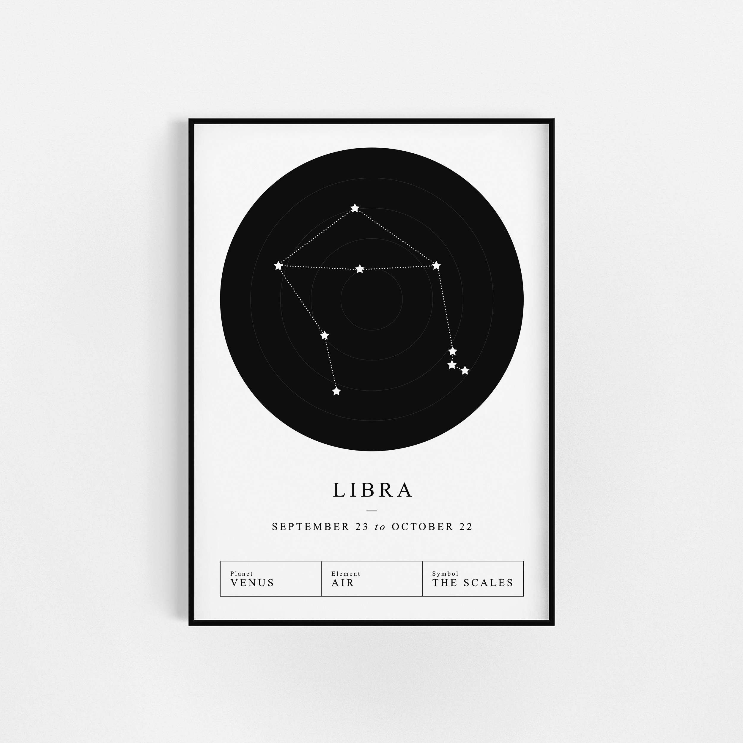 | d'impression Libra Constellation | Cadeau d'affiche Zodiac Astrologie Wall Decor Constellation Du 
