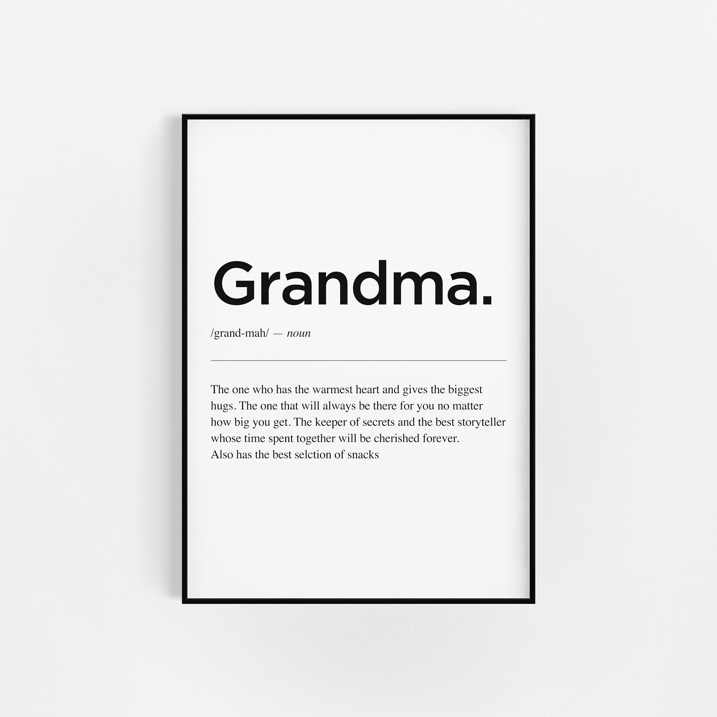 | de Définition Grand-Mère Cadeaux Pour Nanny | Cadeau La Journée Cadeau Grand-Mère d'anniversaire d