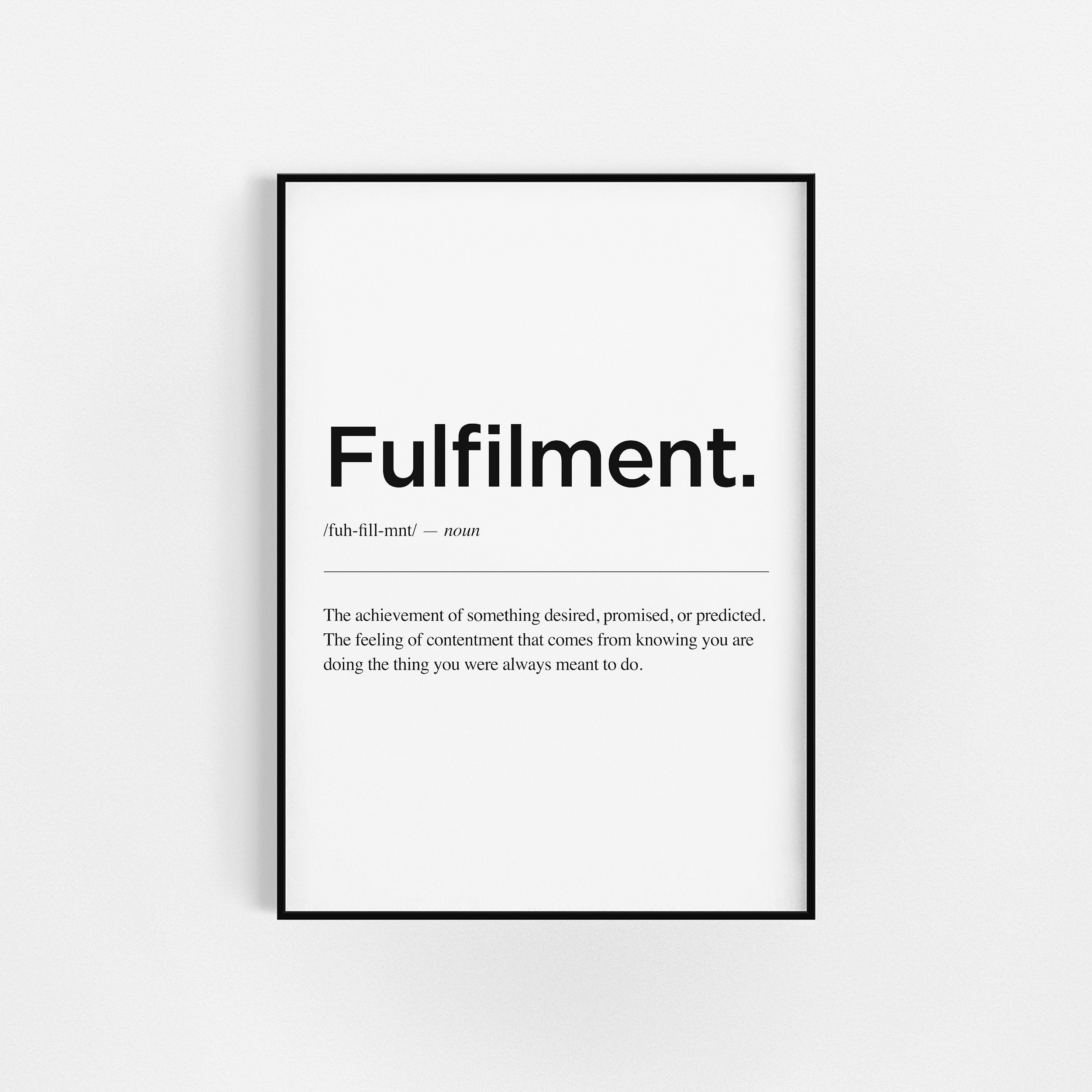 Définition de L'exécution | Citation Inspirante Impressions Décoration Intérieure d'impression Motiv