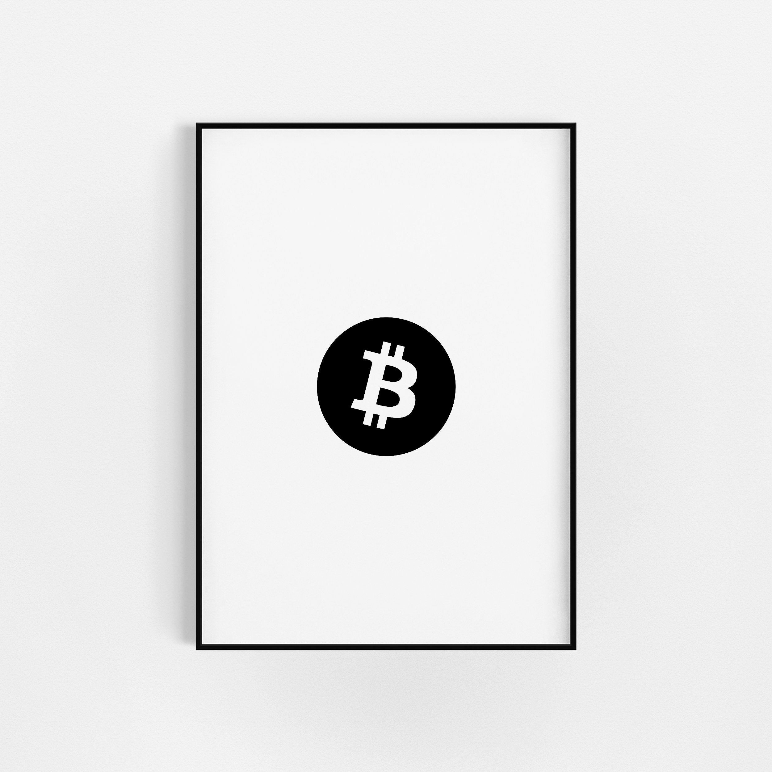 | d'impression de Crypto-Monnaie Bitcoin Coin | d'affiche Crypto Cadeaux Idées Décoration Murale Wal