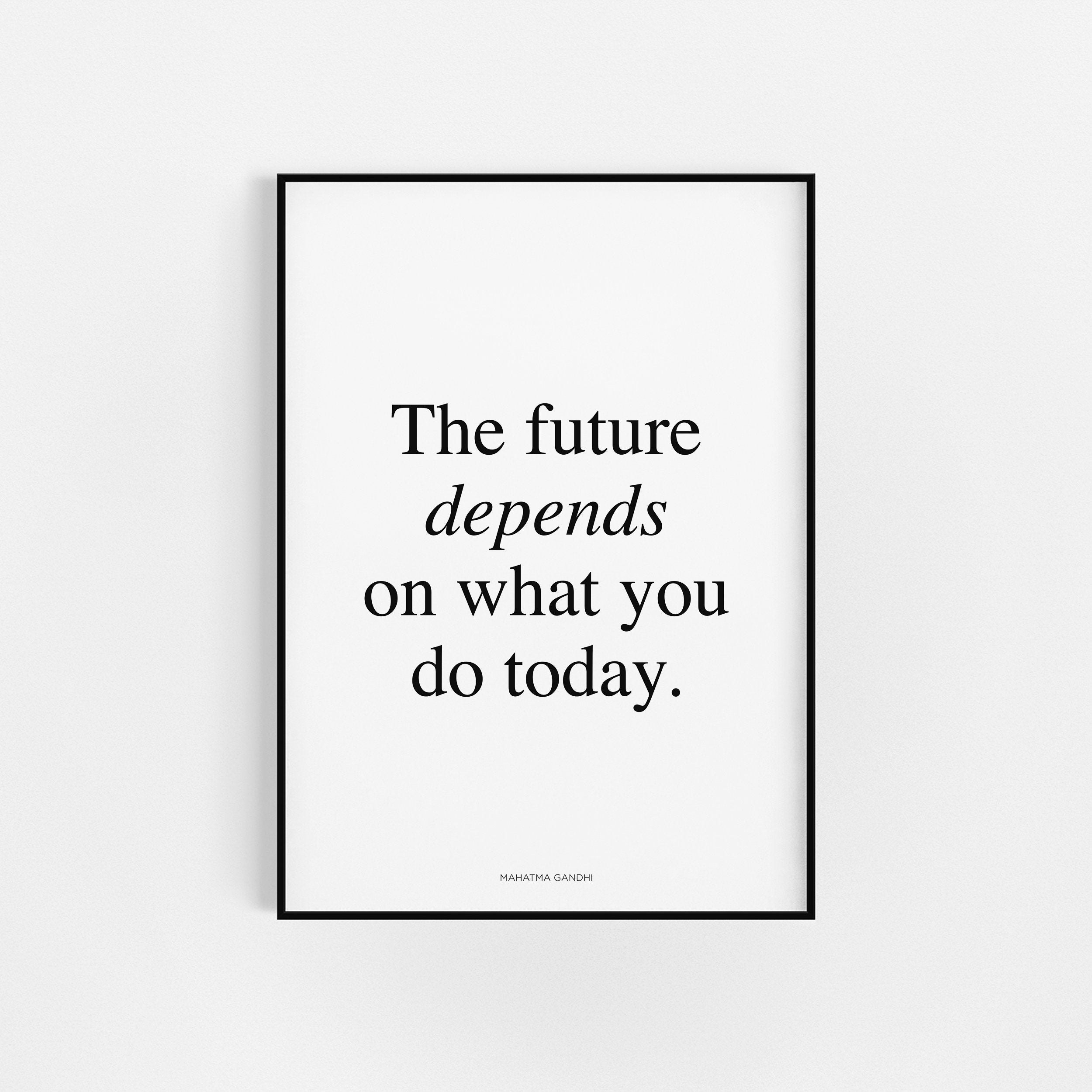 Mahatma Gandhi Citation | Bureau Wall Art Home Office Imprime Citations Motivationnelles Accueil Déc