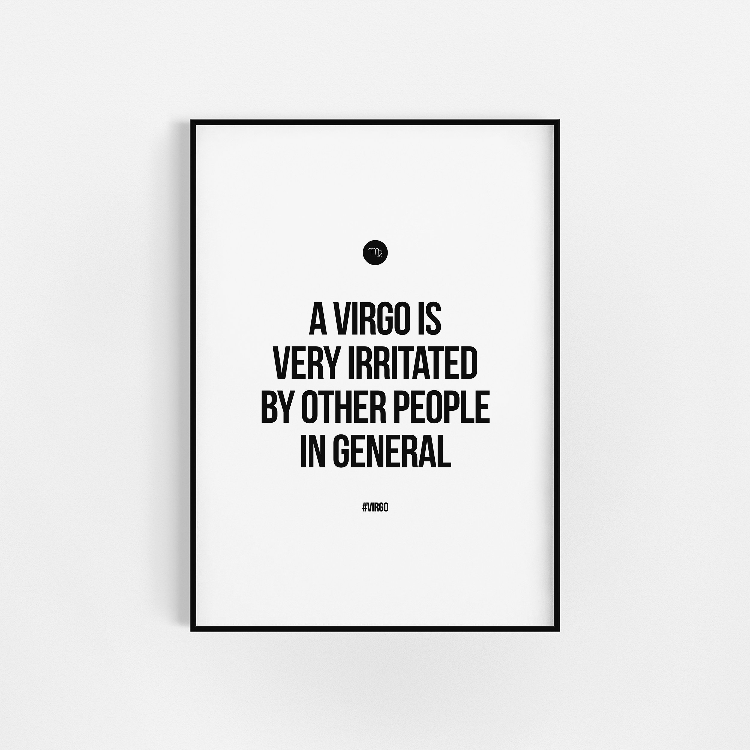 | d'impression de Citation Vierge | Cadeau d'affiche Zodiac Astrologie Wall Decor Horoscopes Prints 