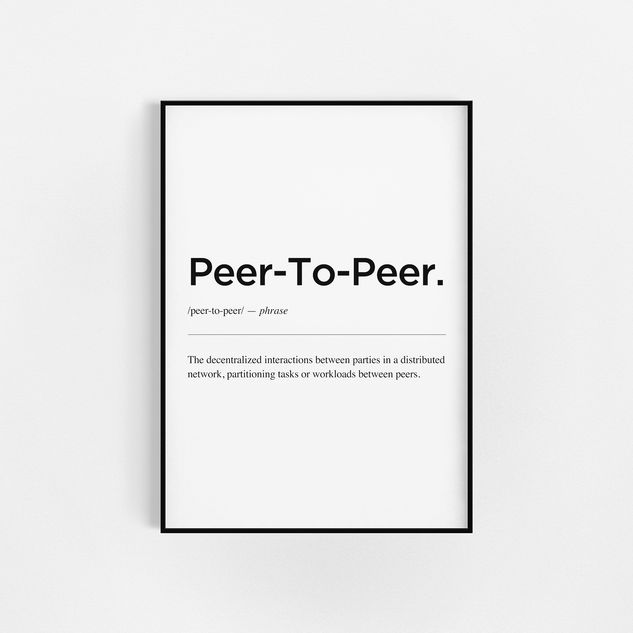 | d'impression de Crypto-Monnaie Impressions Peer-To-Peer | d'affiche Bitcoin Crypto Cadeaux Idées D