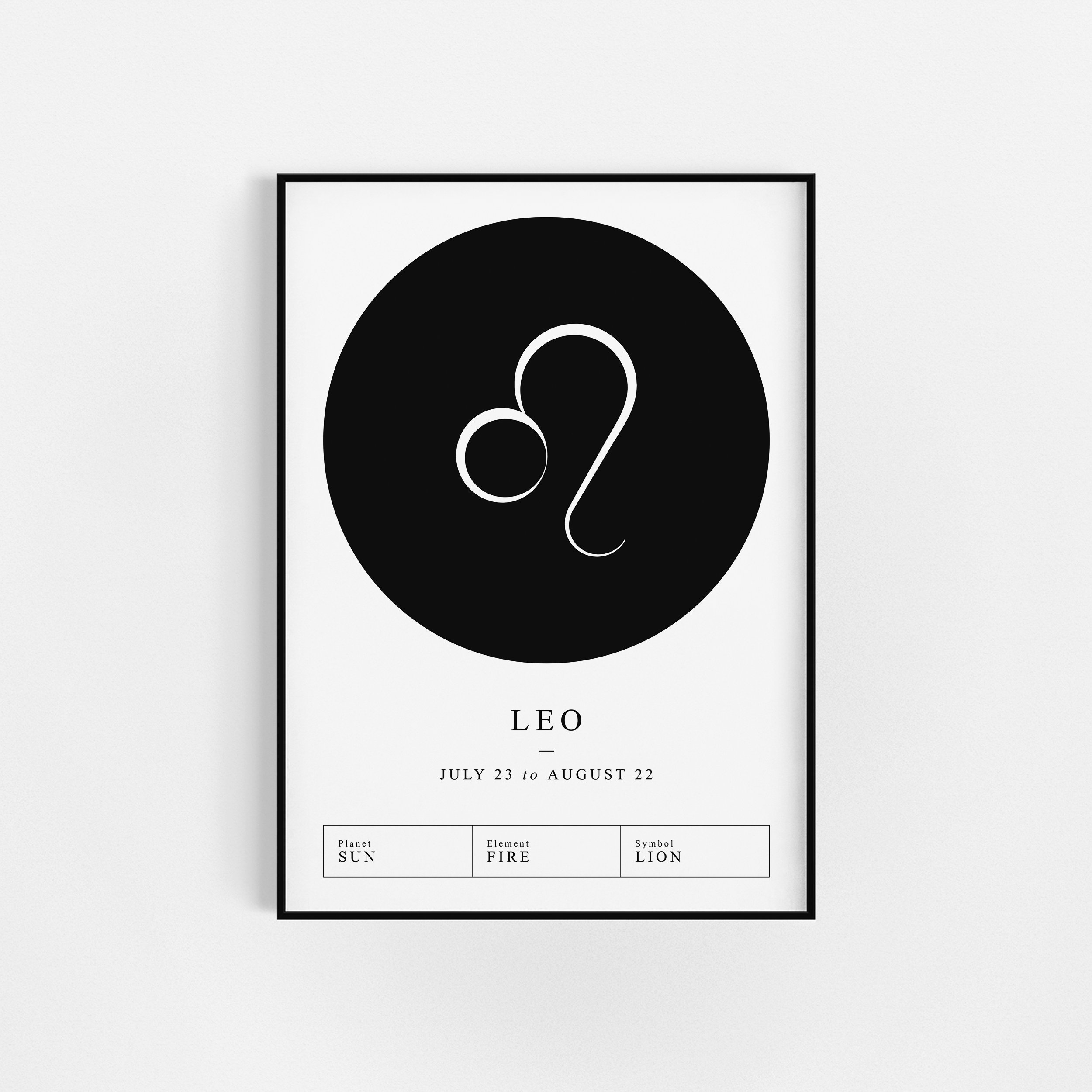 | d'impression Leo Zodiac | Cadeau d'affiche Astrologie Wall Decor Horoscopes Prints Des Signes Du Z