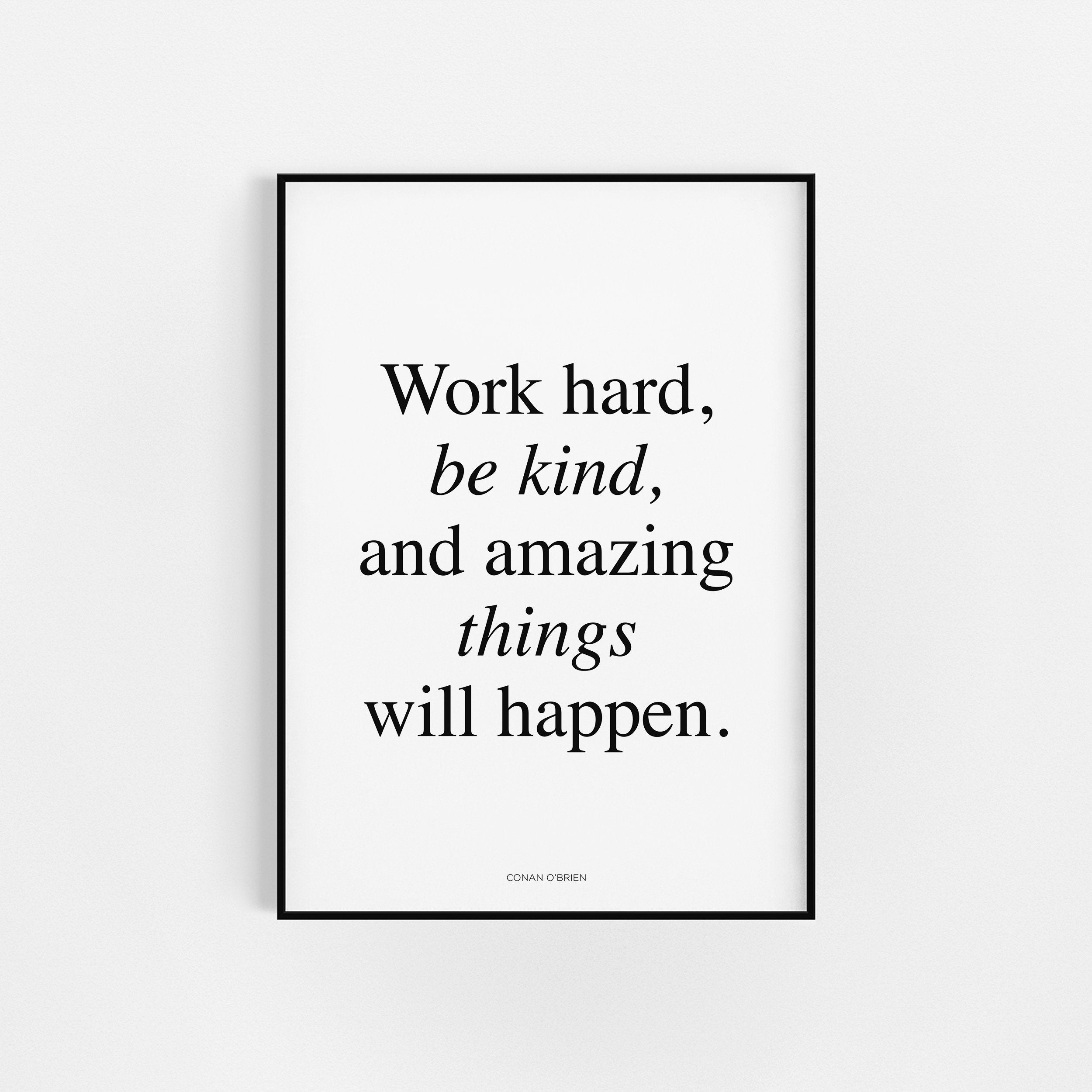 Conan O'brien Citation | d'art Mural de Bureau d'impressions Du à Domicile Décor Motivationnel Défin