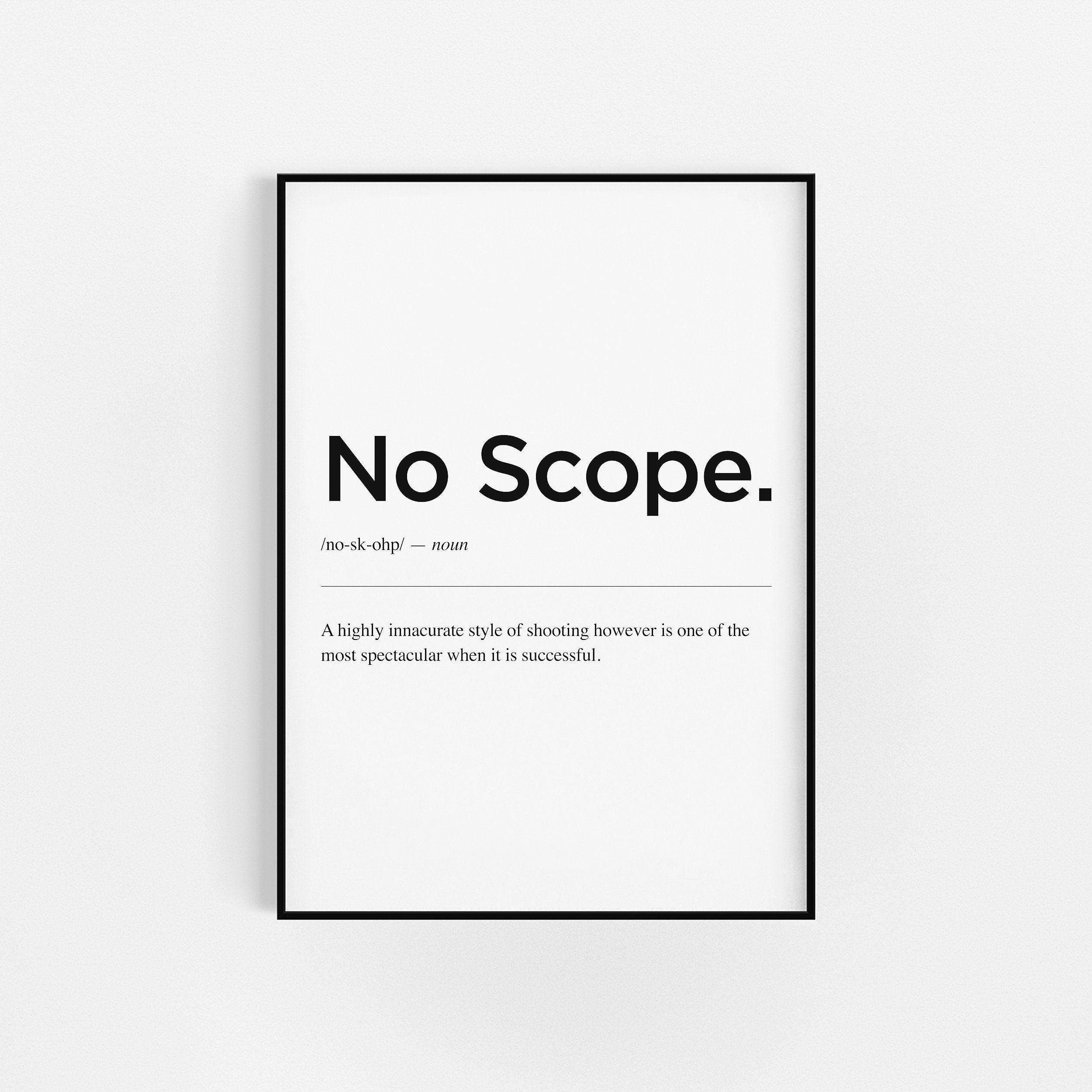 Aucune Définition de Portée | Cadeaux Joueur Décor Jeu Jeu Wall Art Chambre à Coucher Garçons Print 