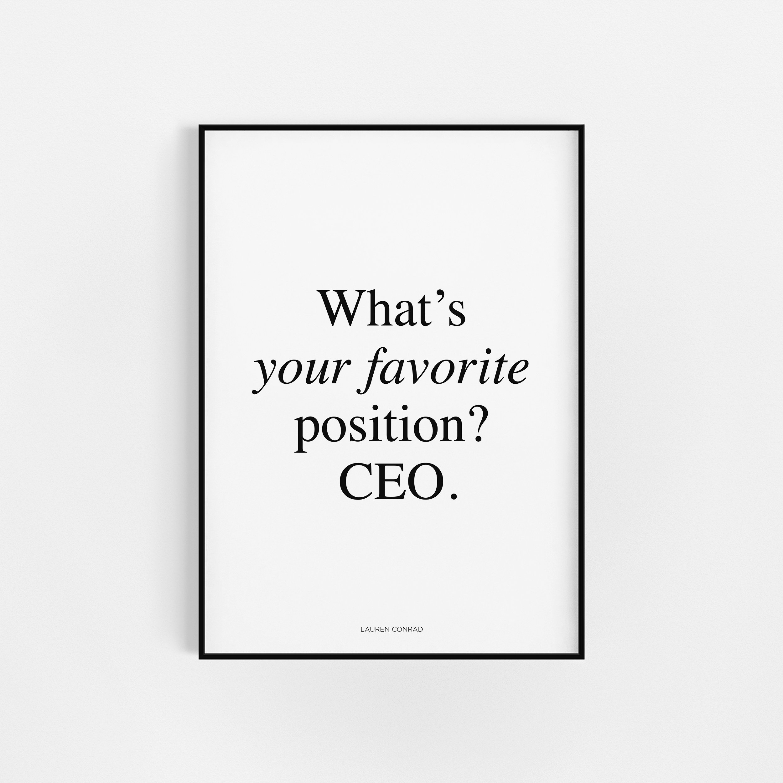 Lauren Conrad Citation | Bureau Wall Art Home Office Imprime Citations Motivationnelles Accueil Déco