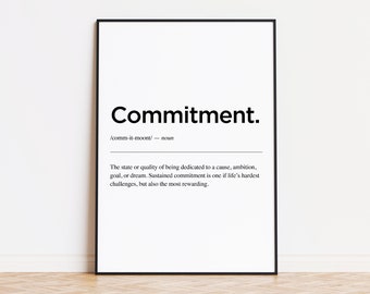 Commitment Quote - Etsy