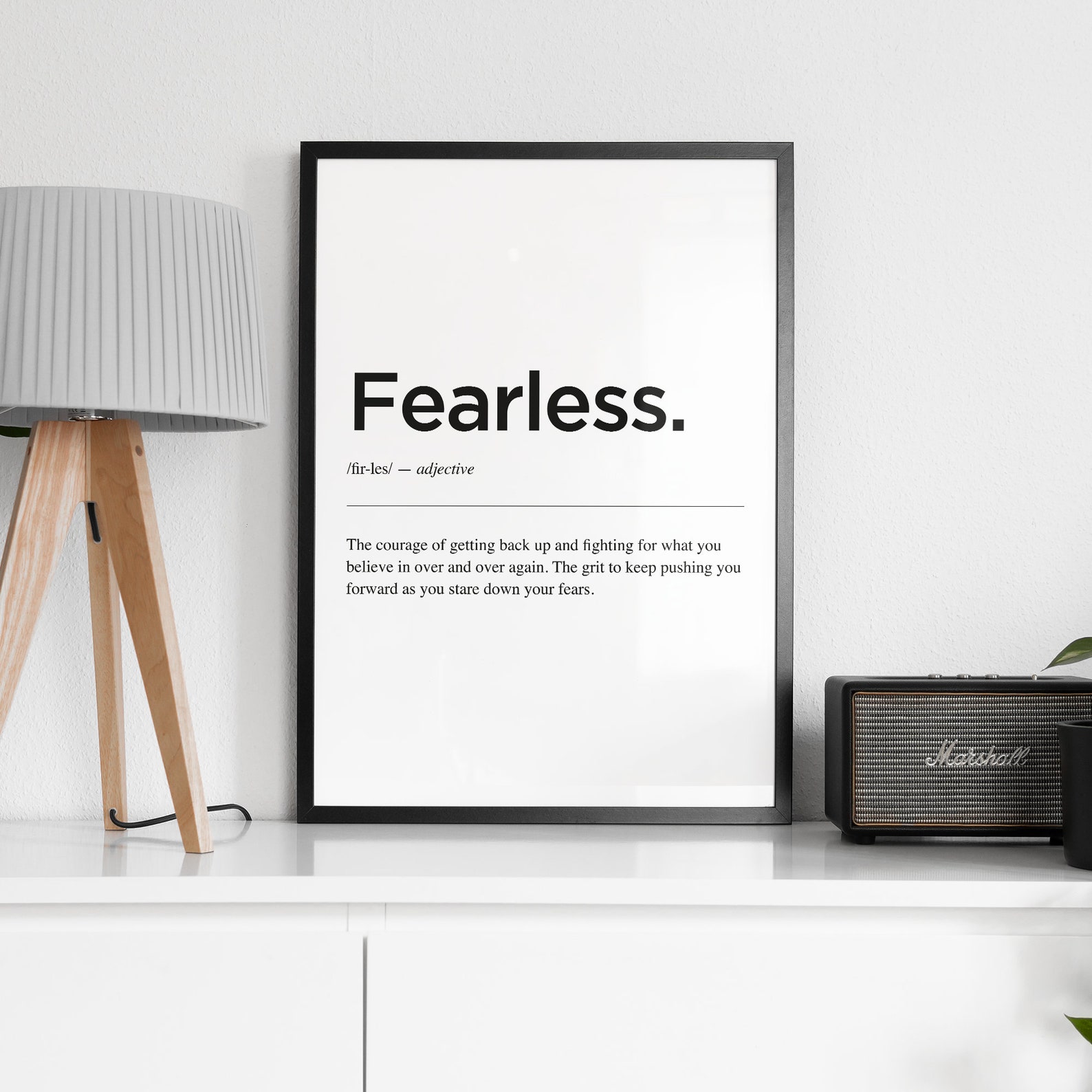 Fearless Definition Office Wall Art Home Office Prints Etsy