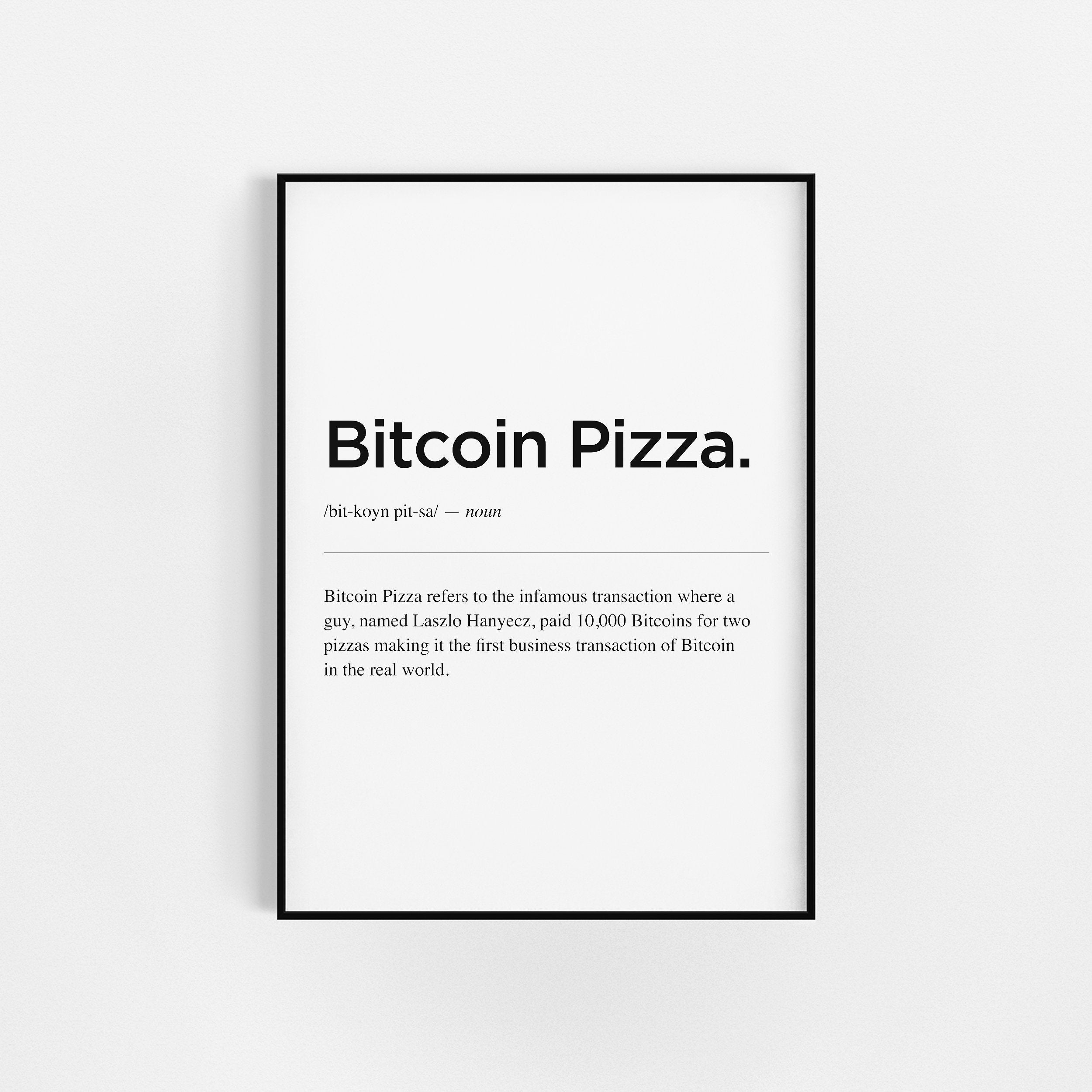 | d'impression de Crypto-Monnaie | Bitcoin Pizza d'affiche Crypto Cadeaux Idées Décoration Murale Wa