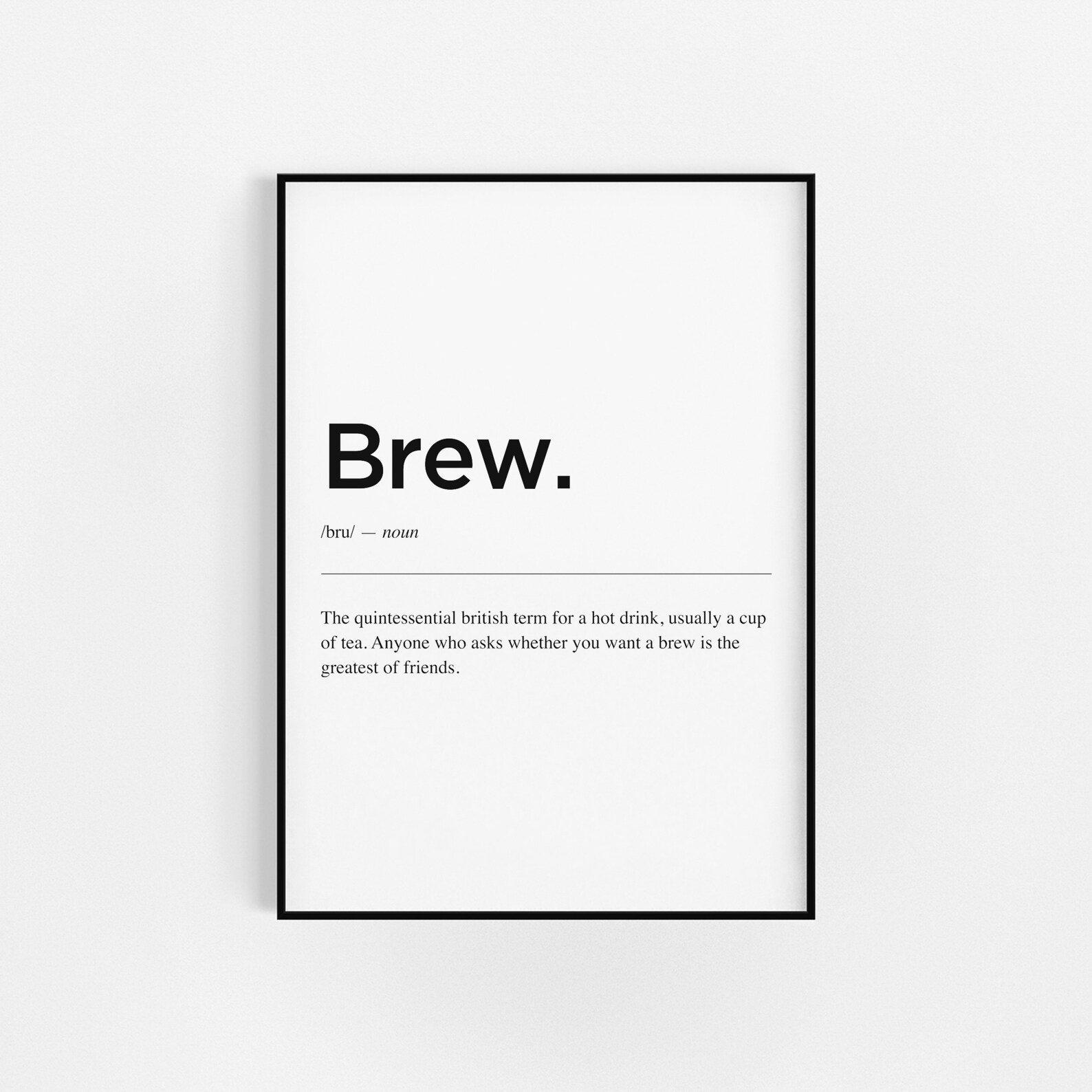 Brew Definition Print Funny Kitchen Prints Kitchen Print Etsy