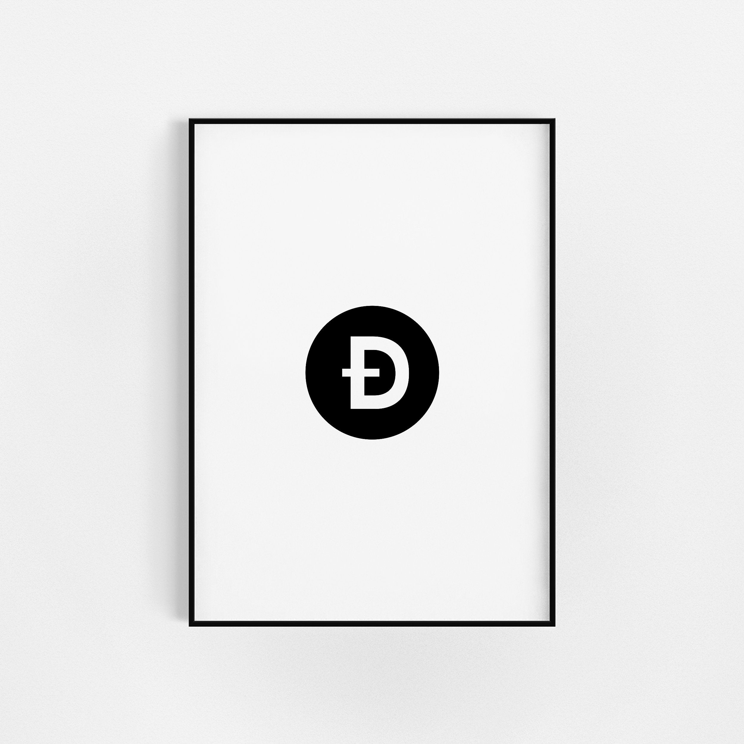 | d'impression de Crypto-Monnaie Dogecoin Poster | d'affiche Bitcoin Crypto Cadeaux Idées Décoration