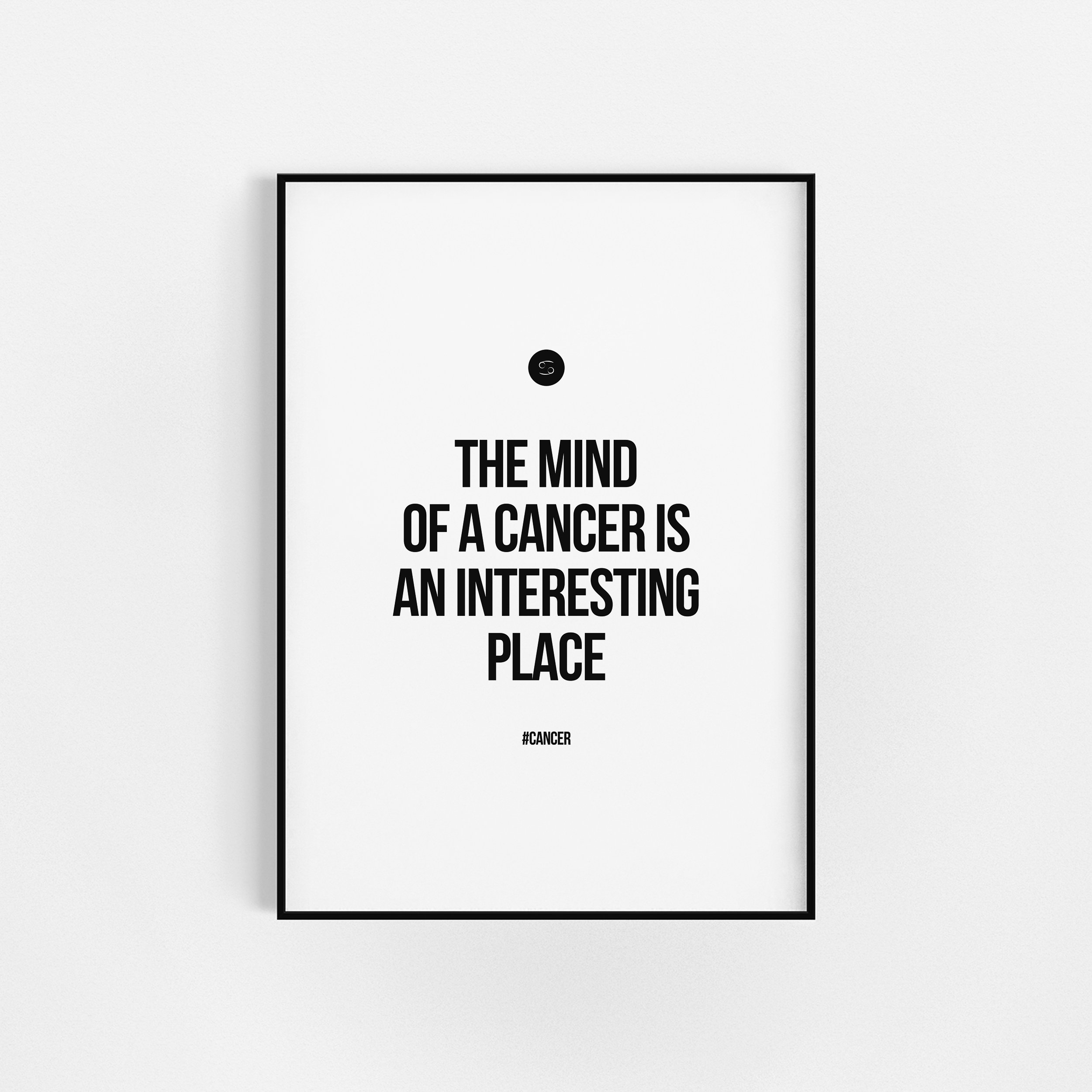 | d'impression de Citation sur Le Cancer | Cadeau d'affiche Zodiac Astrologie Wall Decor Horoscopes 