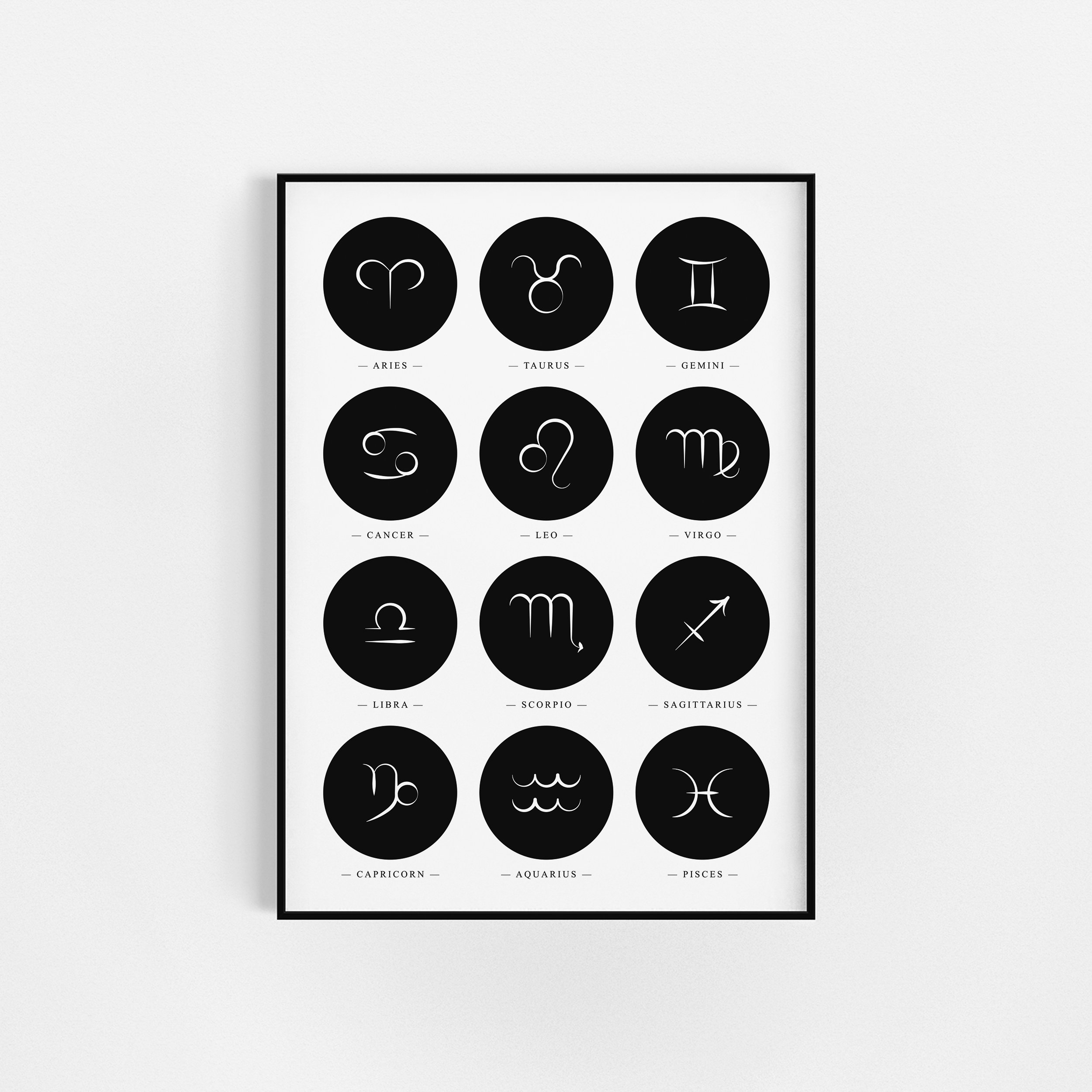 | d'impression Des Signes Du Zodiaque | Cadeau d'affiche Zodiac Astrologie Wall Decor Horoscopes Pri