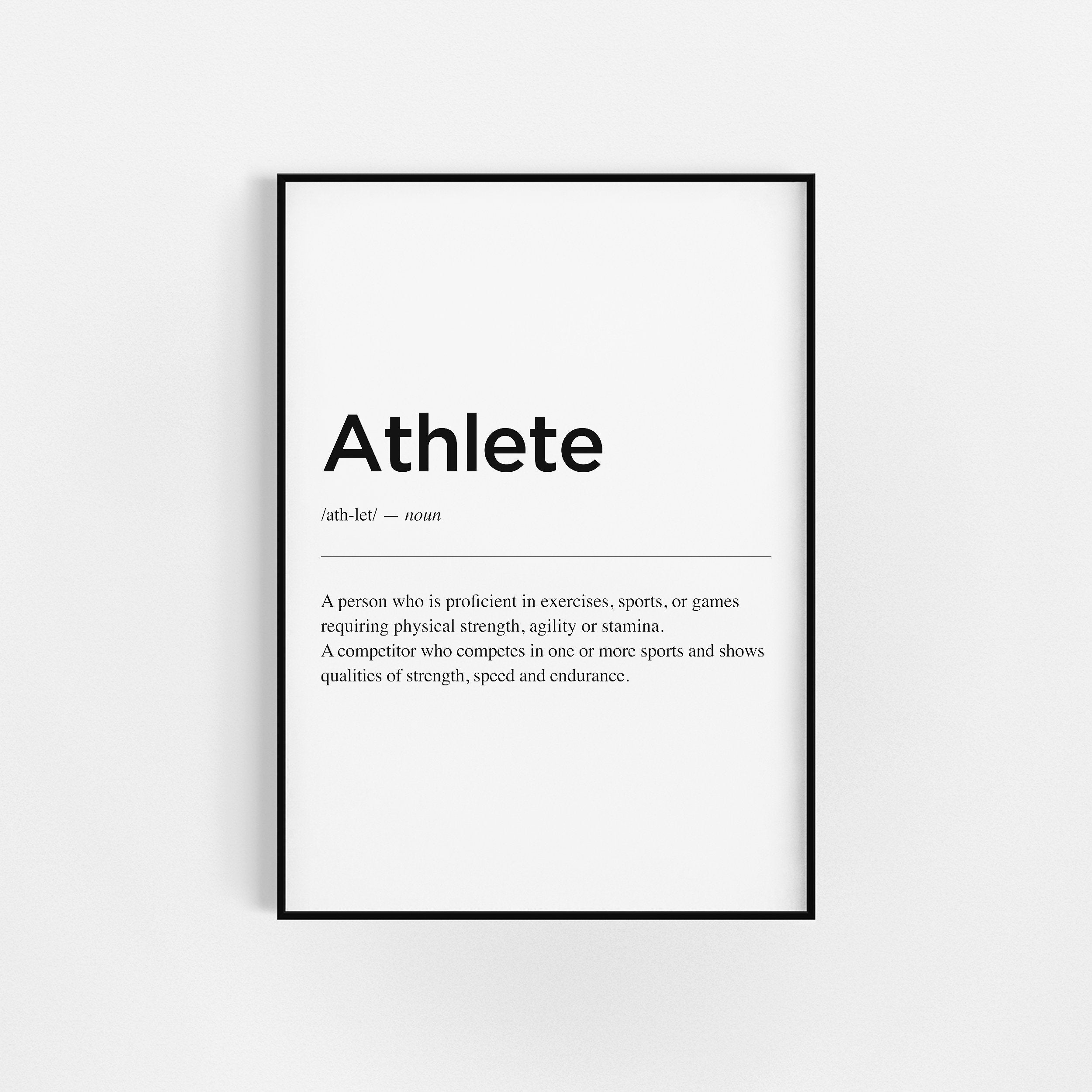 Définition de L'athlète | Home Gym Décor Décoration Fitness Motivation Au Gymnase d'impression Devis