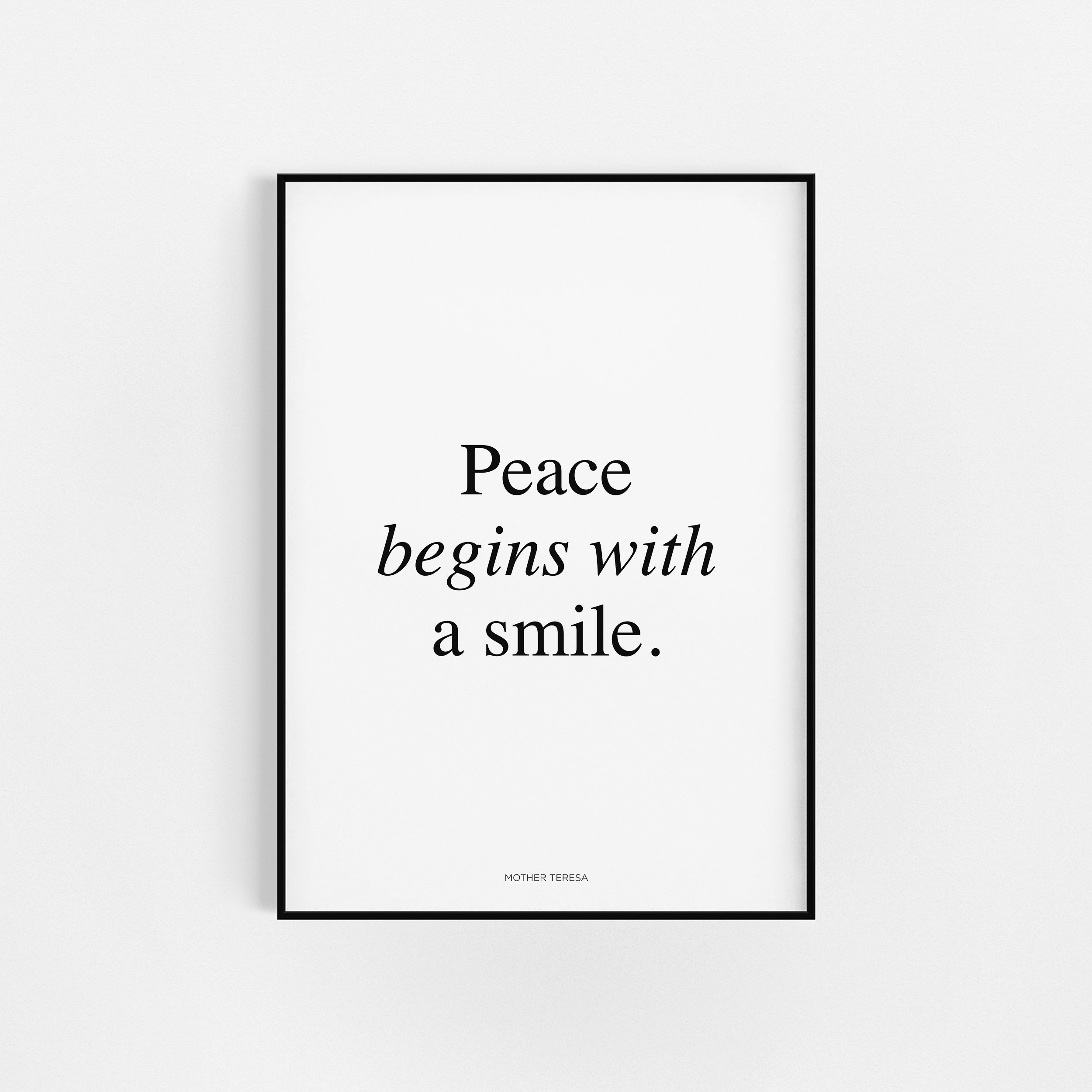 Mère Teresa Citation | Bureau Wall Art Home Office Imprime Citations Motivationnelles Accueil Décor