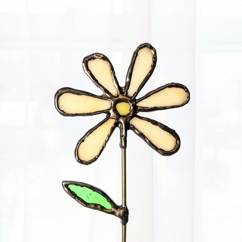 Stained Glass Orchid Flower Suncatcher Stained Glass Flower Etsy