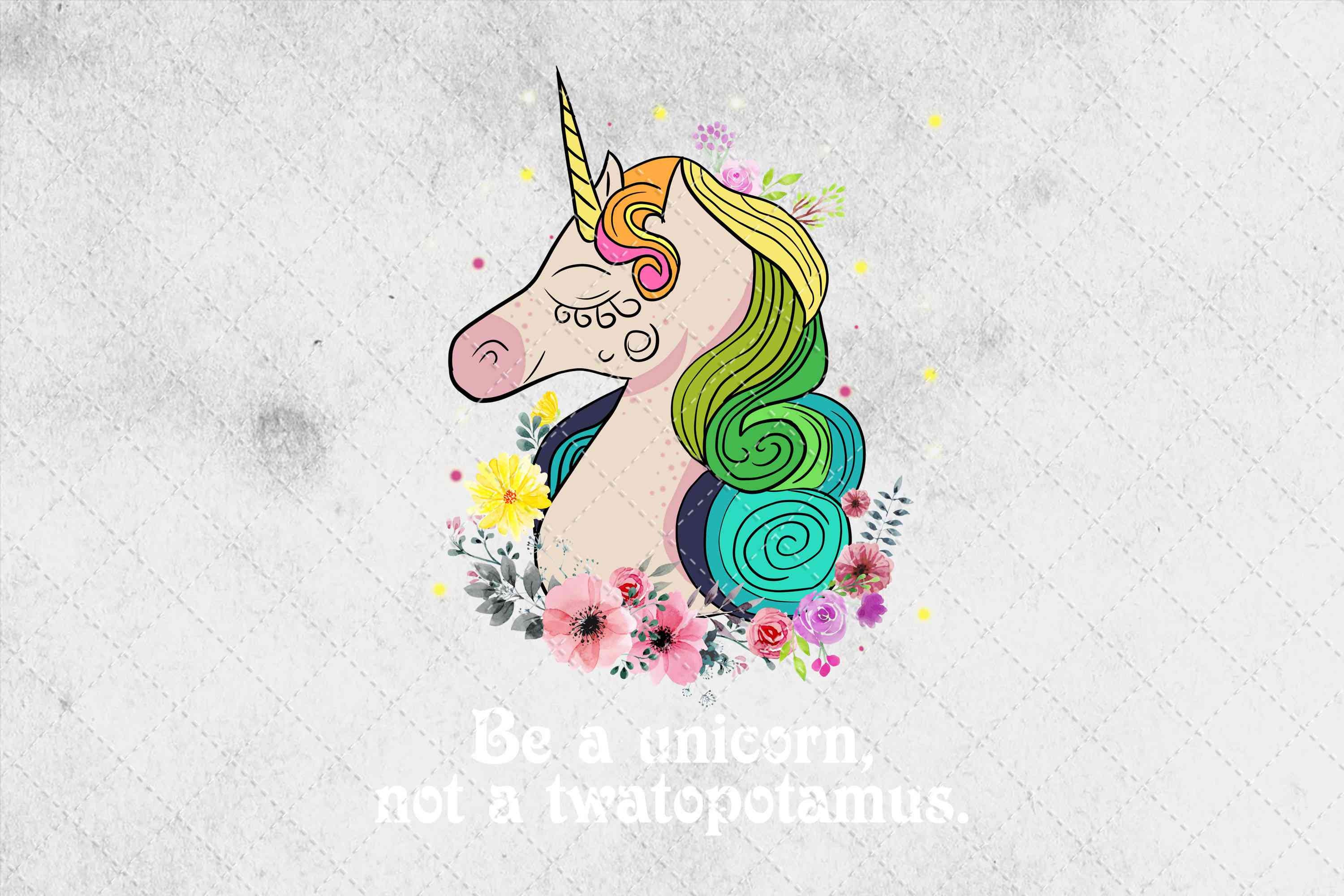 Einhorn und Blume Png Einhorn Png Einhorn-Liebhaber Png | Etsy