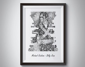 Typographic Music Poster Wall Art