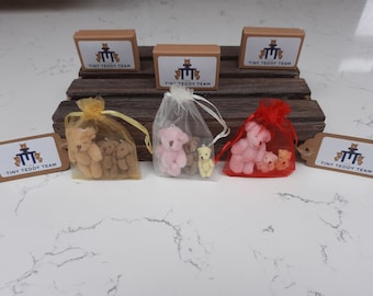 Tiny Teddy Family Bears! Mama Bear & Papa Bear with a Baby Bear