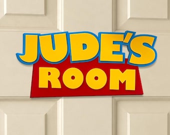 Toy Story Style Custom Name Sign | Kids Room Decor Playroom Name Sign 3D Printed