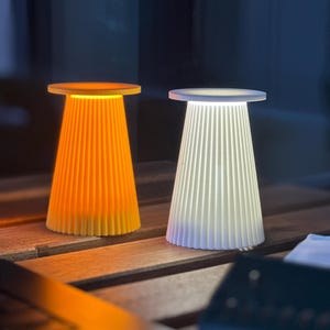 Mini Art Deco Desk Lamp • 3D Printed LED Table Light • USB Rechargeable Mood Lamp