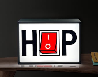 Hip Hop Switch Lightbox: 3D Printed LED Light Up Wall Art