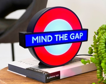 Mini caisson lumineux souterrain 5 éléments - Lampe LED London Tube, décoration murale, souvenirs ferroviaires rétro, cadeau d'éclairage unique pour la maison et le bureau