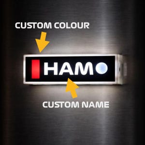 Custom Formula 1 LED Lightbox Motion Sensor Fridge Magnet | Driver Name Abbreviation, USB Rechargeable, F1 Sign 3D Printed