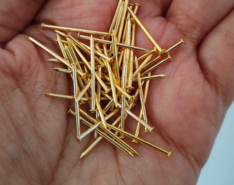 Brass Round Head Rivets – 1/4" X 3/4" Size, Box Of 100 Pieces – Solid Brass For Durability