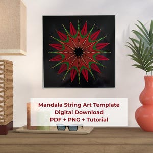 Sjabloon ster mandala tekenreekskunst | DIY geometrisch patroon (pdf-download)