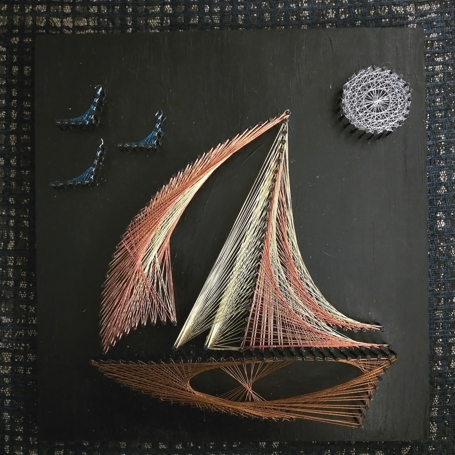 string art sailboat pattern