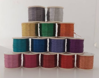Metallic Embroidery Threads, Strong Metallic Threads for String Art, Accentuate Metallic Filament Thread for Embroidery, 75 Mtr Thread Spool
