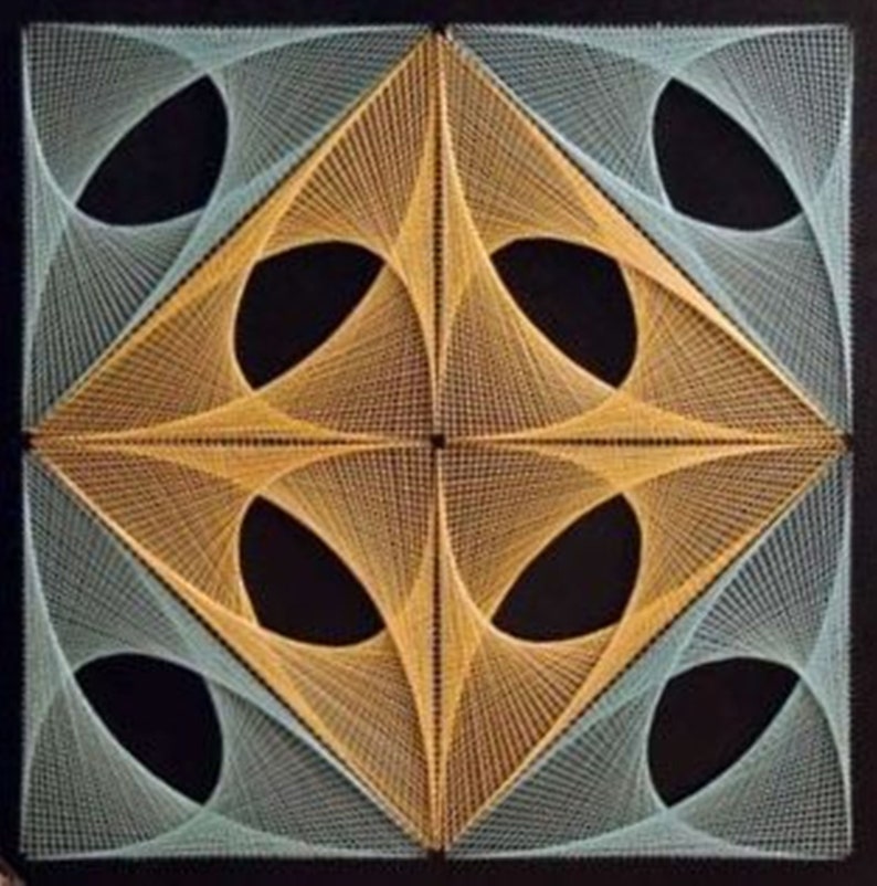 DIY String Art Kit for Adults 12x12 Geometric Etsy