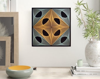 DIY String Art Kit for Adults, 12" X 12" Geometric Nail and Thread Craft Wall Décor, Beginner Friendly Meditative Activity Gift