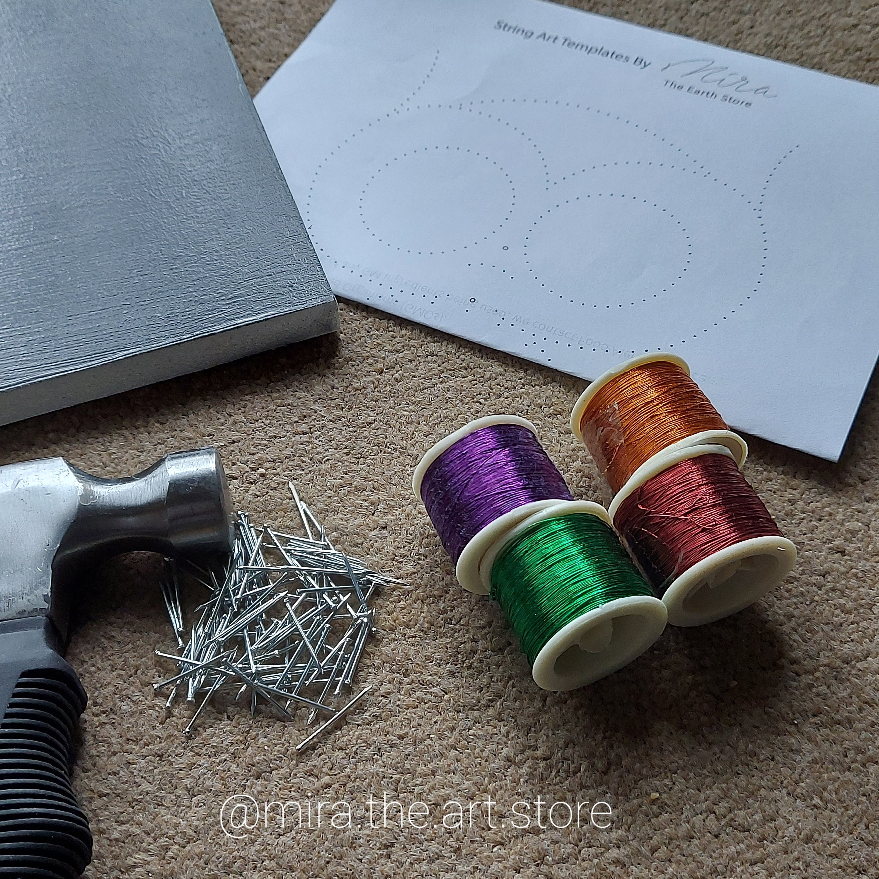 DIY String Art Kit Flower String Art Craft Kit String and Frame Kit for  Beginners 3D Handmade Art 