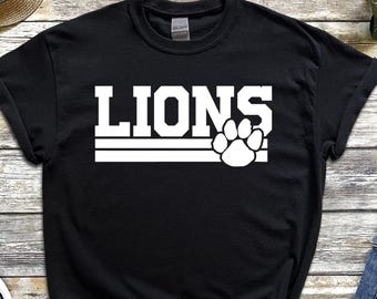 Lions Spirit Tee: Fan T-Shirt with Paw Print